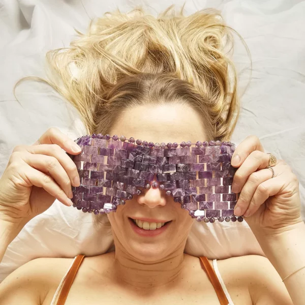 Gemstone Amethyst Eye Mask