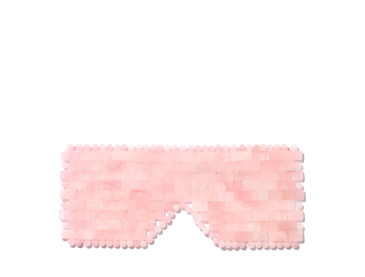 Gemstone Rose Quartz Eye Mask Gemstone Rose Quartz Eye Mask